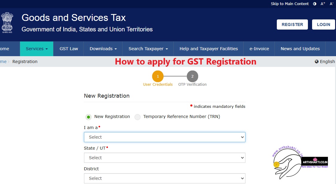 GST Registration Process Online